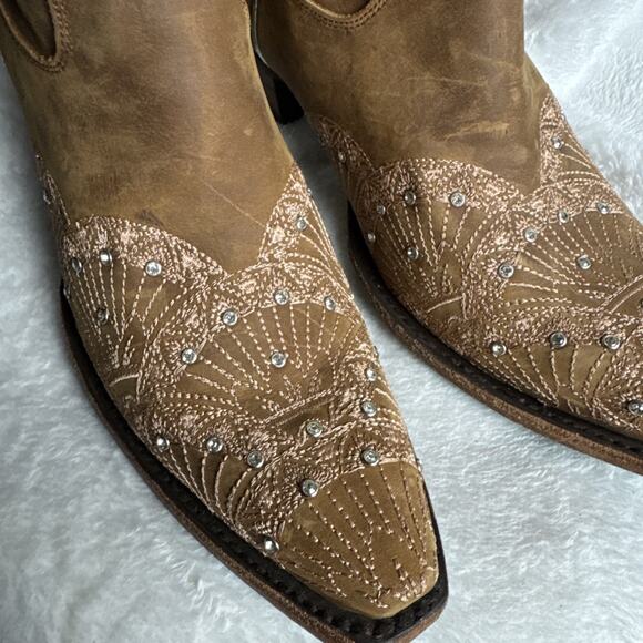 Lane Women's Sz 11 Boot Barn X Calypso Leather Western Bridal Snip Toe NWOT - Picture 2 of 11